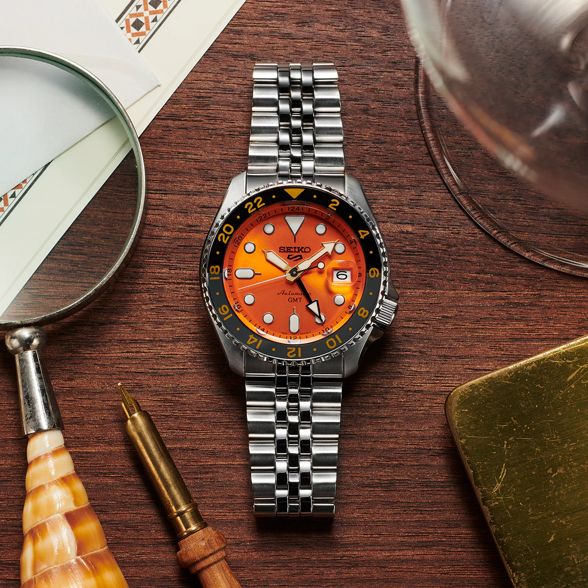 Seiko 5 Sports Mikan Orange GMT SKX Re-Interpretation - SSK005K1 - Image 2